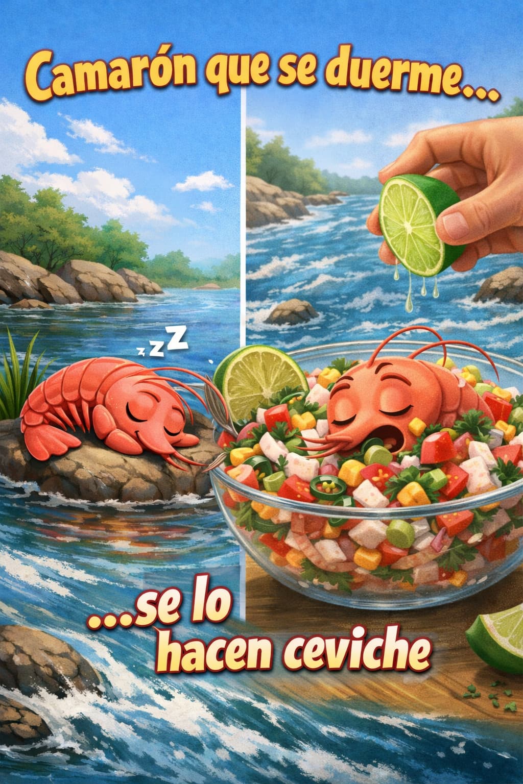 Camarón que se duerme se lo hacen ceviche